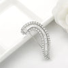 Women's Geometric Copper Zircon Brooch Elegant Decorative Lapel Pin For Suit Accessories