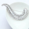 Women's Geometric Copper Zircon Brooch Elegant Decorative Lapel Pin For Suit Accessories