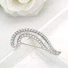 Women's Geometric Copper Zircon Brooch Elegant Decorative Lapel Pin For Suit Accessories