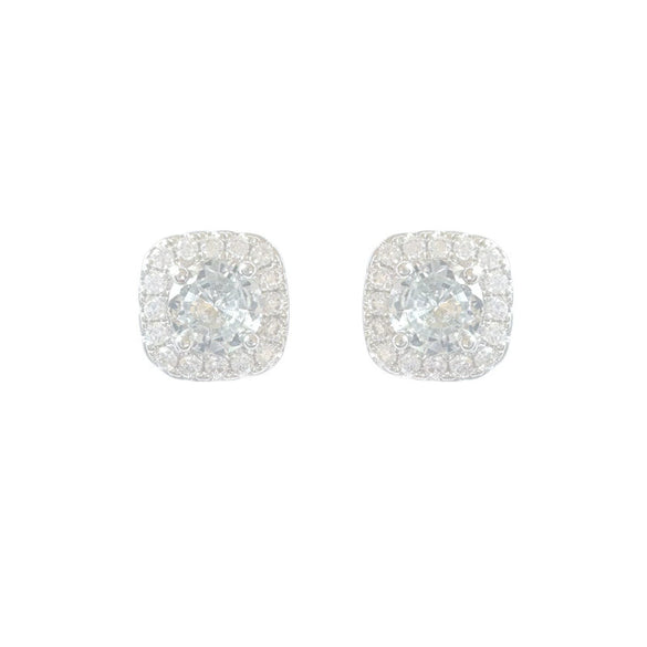 Women's Geometric Copper Zircon Earrings Light Luxury Niche Exquisite Simple Highend