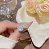 Women's Geometric Copper Zircon Earrings Light Luxury Niche Exquisite Simple Highend