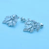 Women's Geometric Copper Zircon Earrings With Crystal Accents Electroplated Elegant Fashion Jewelry