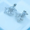 Women's Geometric Copper Zircon Earrings With Crystal Accents Electroplated Elegant Fashion Jewelry