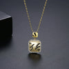 Women's Geometric Copper Zircon Pendant Necklace With Electroplated Finish And O Chain Fashion Jewelry