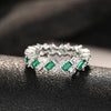Women's Geometric Copper Zircon Ring Light Luxury Style