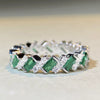 Women's Geometric Copper Zircon Ring Light Luxury Style