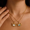 Women's Geometric Crab Pendant Necklace Stainless Steel With Shell Inlay And Gold Plated Finish Elegant Fashion Jewelry