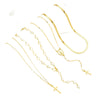 Women's Geometric Cross Pearl Necklace With Zinc Alloy Sweater Chain Tassel Detail Electroplated Light Luxury Layered Jewelry