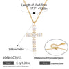 Women's Geometric Cross Pendant Necklace In Stainless Steel With Pvd Vacuum Gold Plating And Lobster Clasp