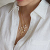 Women's Geometric Cross Pendant Necklace In Stainless Steel With Pvd Vacuum Gold Plating And Lobster Clasp