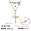 Women's Geometric Cross Pendant Necklace In Stainless Steel With Pvd Vacuum Gold Plating And Lobster Clasp
