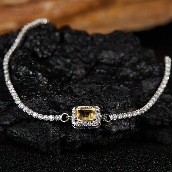 Women's Geometric Crystal And 925 Sterling Silver Ear Studs Set With Gems