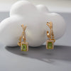 Women's Geometric Crystal And 925 Sterling Silver Ear Studs Set With Gems