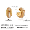 Women's Geometric Cshaped Stainless Steel Earrings With Plated Finish Sophisticated And Elegant Wholesale Jewelry