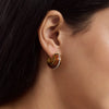 Women's Geometric Cshaped Stainless Steel Earrings With Plated Finish Sophisticated And Elegant Wholesale Jewelry