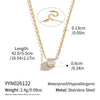 Women's Geometric Cubic Zirconia Necklace And Earring Set In Stainless Steel With 18K Gold Pvd Plating