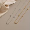 Women's Geometric Cubic Zirconia Pendant Necklace In Gold Plated Stainless Steel With Ochain And Lobster Clasp