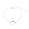 Women's Geometric Curved Moon Bracelet In Copper With Simple Cartoon Inspired Design