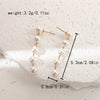 Women's Geometric Design Highgloss Pearl Stainless Steel Electroplated Earrings