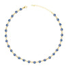 Women's Geometric Devil's Eye Necklace With Zircon Pendant Copper Snake Chain And Microsetting Detail