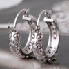 Women's Geometric Diamond Earrings In Electroplated Alloy With A Curved Statement Design For Fashion Jewelry Collections