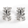 Women's Geometric Diamond Earrings In Electroplated Alloy With A Curved Statement Design For Fashion Jewelry Collections