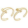Women's Geometric Diamond Shape Zircon Arm Bracelet In Stainless Steel With Electroplated Gold Finish Minimalist Luxury Jewelry
