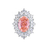 Women's Geometric Diamond 925 Silver Ring