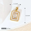 Women's Geometric Diamondencrusted White Shell Abalone Shell Necklace Pendant Jewelry Accessories Electroplated Simple Style