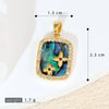 Women's Geometric Diamondencrusted White Shell Abalone Shell Necklace Pendant Jewelry Accessories Electroplated Simple Style