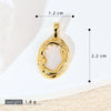 Women's Geometric Diamondencrusted White Shell Abalone Shell Necklace Pendant Jewelry Accessories Electroplated Simple Style
