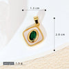 Women's Geometric Diamondencrusted White Shell Abalone Shell Necklace Pendant Jewelry Accessories Electroplated Simple Style