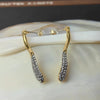 Women's Geometric Diamondstyle Earrings In Zinc Alloy With Vintage Goldplated Finish