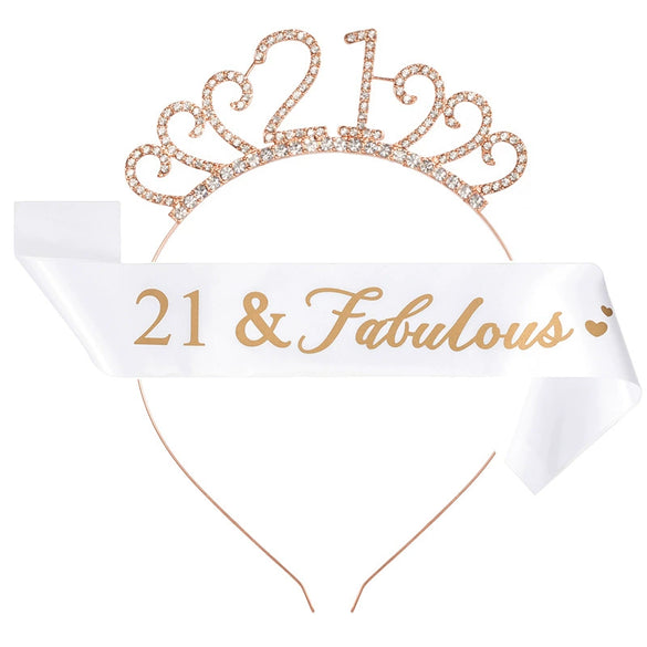 Women's Geometric Diecast Crown Headband And Shoulder Strap Etiquette Belt Set With Electroplating Treatment