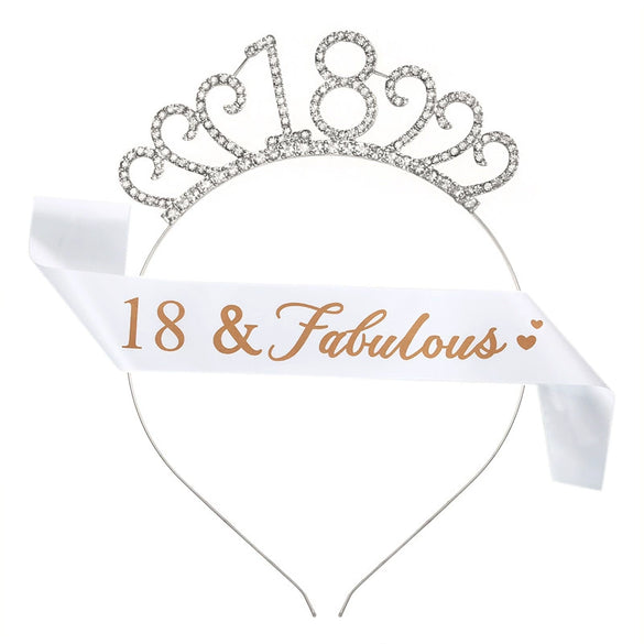 Women's Geometric Diecast Crown Headband And Shoulder Strap Etiquette Belt Set With Electroplating Treatment