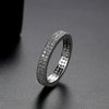 Women's Geometric Double Row Micro Inlaid Zircon Ring In Electroplated Copper Fashion Jewelry