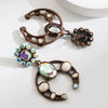 Women's Geometric Dropshaped Alloy Turquoise Earrings
