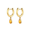 Women's Geometric Dropshaped Copper Plated With Real Gold Zircon Earrings