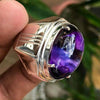 Women's Geometric Eggshaped Asymmetrical Metal Ring With Electroplated Silver Finish And Contemporary Statement Design