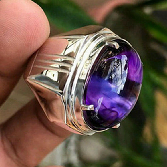 Women's Geometric Eggshaped Asymmetrical Metal Ring With Electroplated Silver Finish And Contemporary Statement Design