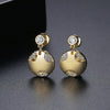 Women's Geometric Electroplated Copper Earrings With Zircon Accents Fashion Jewelry
