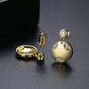Women's Geometric Electroplated Copper Earrings With Zircon Accents Fashion Jewelry