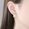 Women's Geometric Electroplated Copper Earrings With Zircon Accents Fashion Jewelry