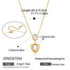 Women's Geometric Electroplated Stainless Steel Jewelry Set With Titanium Steel Necklace Zircon Tassel Earrings And Triangular Zirconia Details