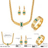 Women's Geometric Electroplated Stainless Steel Necklace Bracelet And Earrings Jewelry Set