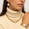 Women's Geometric Electroplated Stainless Steel Necklace Bracelet And Earrings Jewelry Set