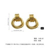 Women's Geometric Exaggerated Hemisphere Round Titanium Steel Polish Earrings