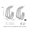 Women's Geometric Exaggerated Hemisphere Round Titanium Steel Polish Earrings