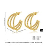 Women's Geometric Exaggerated Hemisphere Round Titanium Steel Polish Earrings