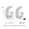 Women's Geometric Exaggerated Hemisphere Round Titanium Steel Polish Earrings